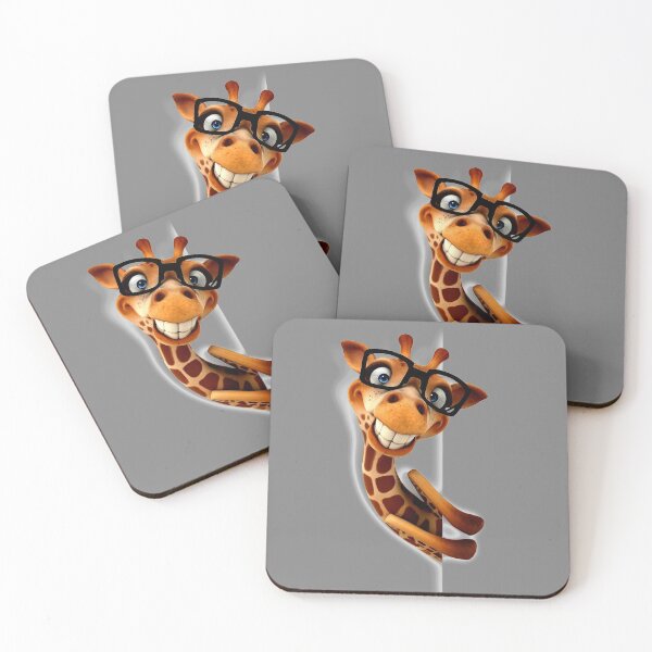 Item preview, Giraffe, illustration, funny giraffe, Giraffe illustration, mammal, animals, caricature, funny, friendship, cartoon, print. designed and sold by Senior-Kuzmin.