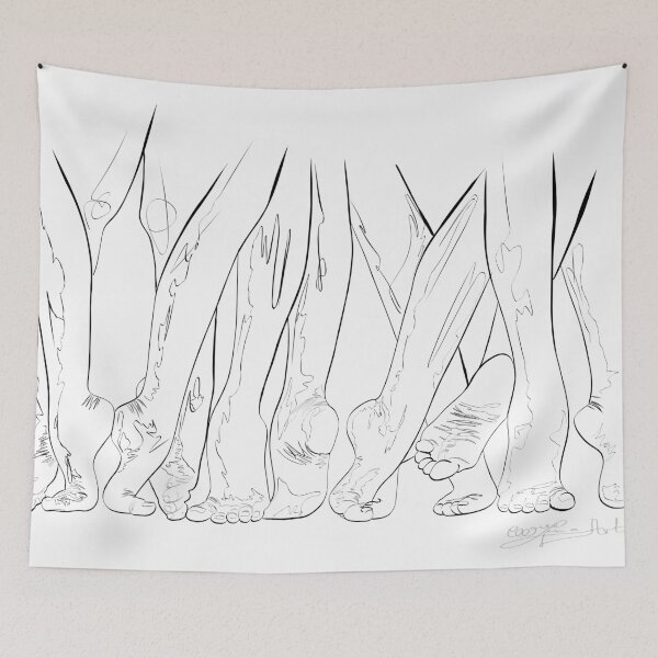 Item preview, Barefoot Dance Line Drawing by OLena Art  designed and sold by Rocky Mountain Artistry.
