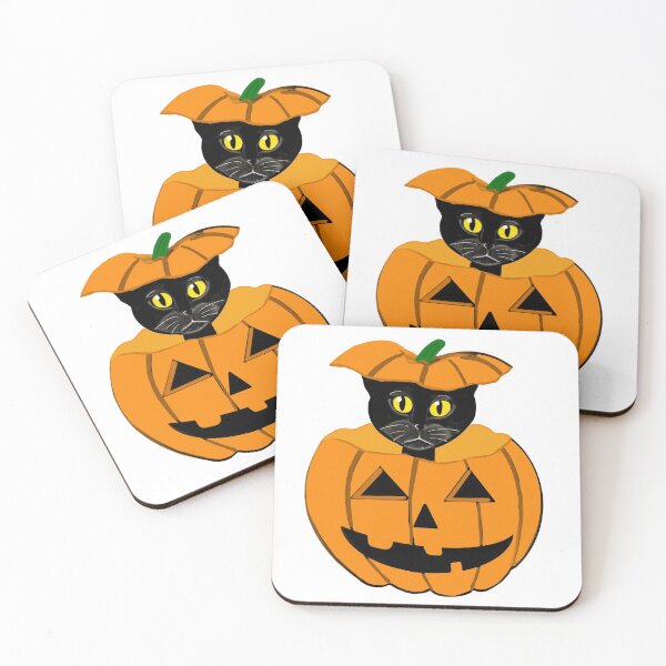 Item preview, Cute halloween pumpkin and black cat collection designed and sold by ernesleon321.