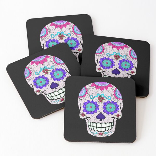 Item preview, Day of the Dead Sugar Skull Purple Eyes designed and sold by CheriesArt.