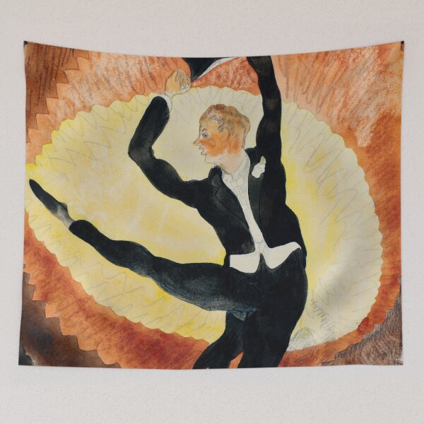 Item preview, Watercolor Painting In Vaudeville: Acrobatic Male Dancer with Top Hat (1920) by Charles Demuth designed and sold by Designedbysm.