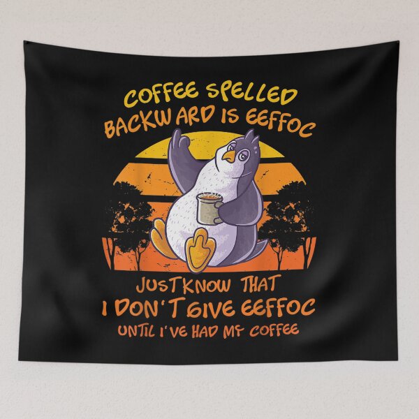 Item preview,  Coffee Spelled Backwards Eeffoc Arctic Penguin designed and sold by cysandy.
