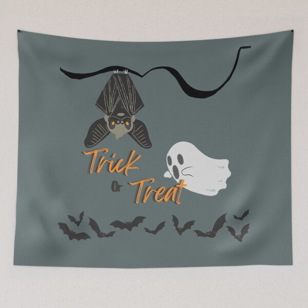 Item preview, Trick or Treat Ghost and Bat designed and sold by Ksaavet.