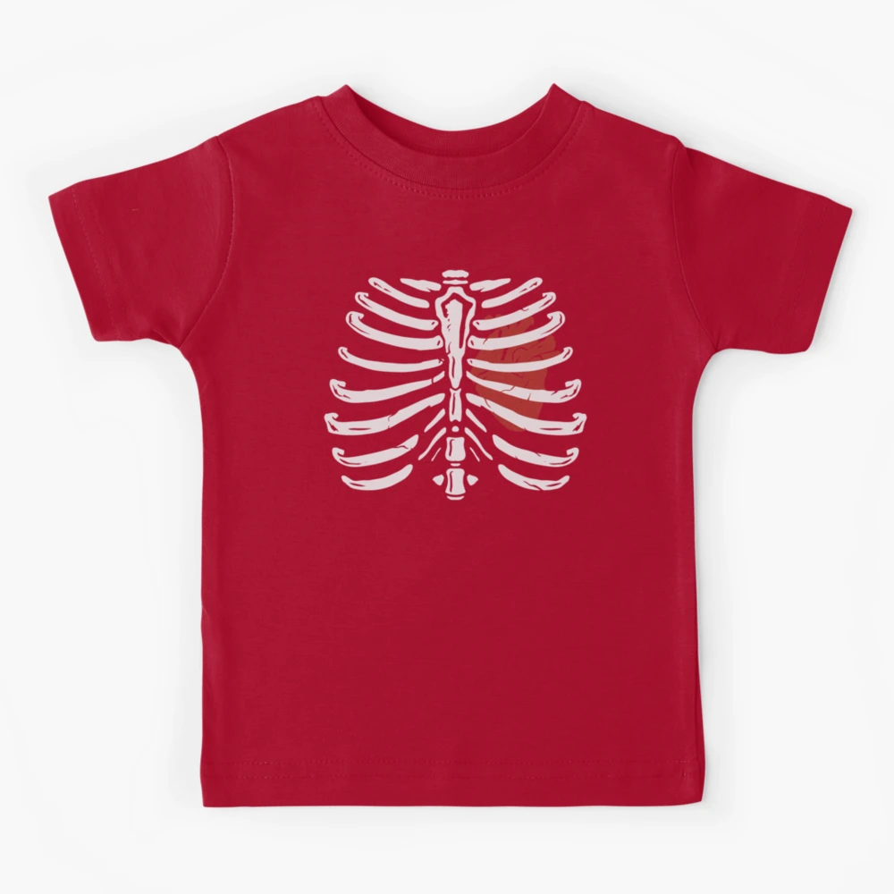 Skeleton Bones X-Ray Toddler Cotton T-Shirt Cute Funny Halloween