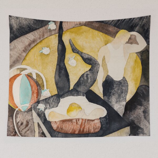 Item preview, Watercolor Painting In Vaudeville: Two Acrobat-Jugglers(1916) by Charles Demuth designed and sold by Designedbysm.