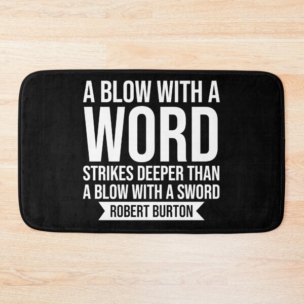 Item preview, A Blow With A Word Strikes Deeper Quote designed and sold by SewnMemories.