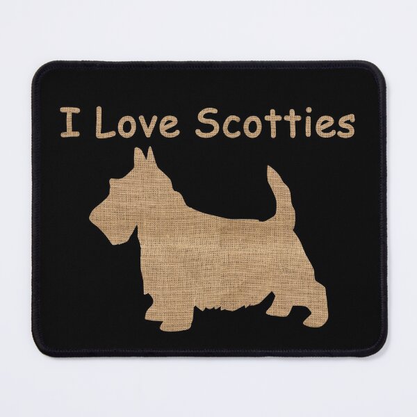 Item preview, Burlap Textured Scottie Dog Silhouette For Scottish Terrier Dog Lover designed and sold by LashCreations.
