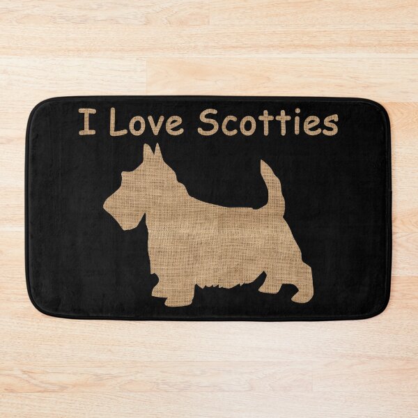 Item preview, Burlap Textured Scottie Dog Silhouette For Scottish Terrier Dog Lover designed and sold by LashCreations.