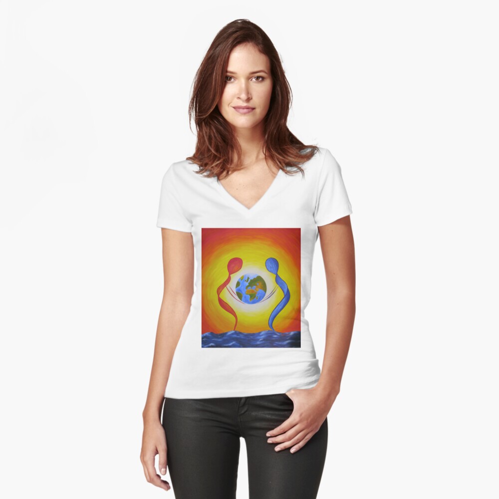 Item preview, Fitted V-Neck T-Shirt designed and sold by wernerszendi.