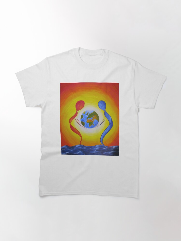 Thumbnail 2 of 7, Classic T-Shirt, World handshake designed and sold by Werner Szendi.