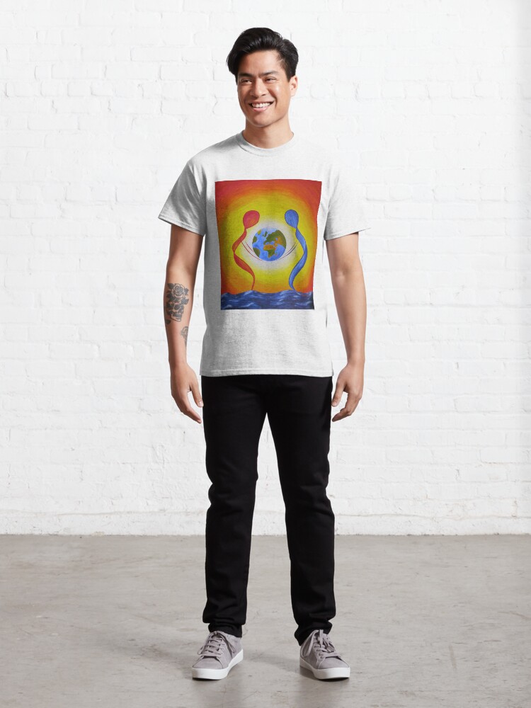 Thumbnail 3 of 7, Classic T-Shirt, World handshake designed and sold by Werner Szendi.