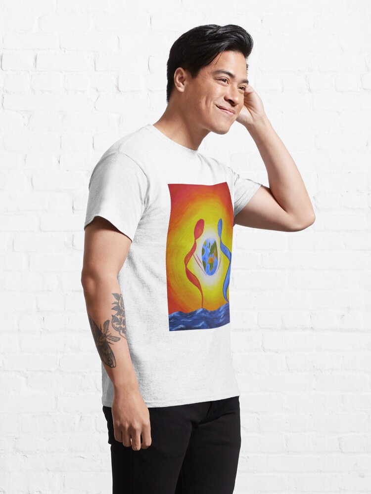 Thumbnail 5 of 7, Classic T-Shirt, World handshake designed and sold by Werner Szendi.