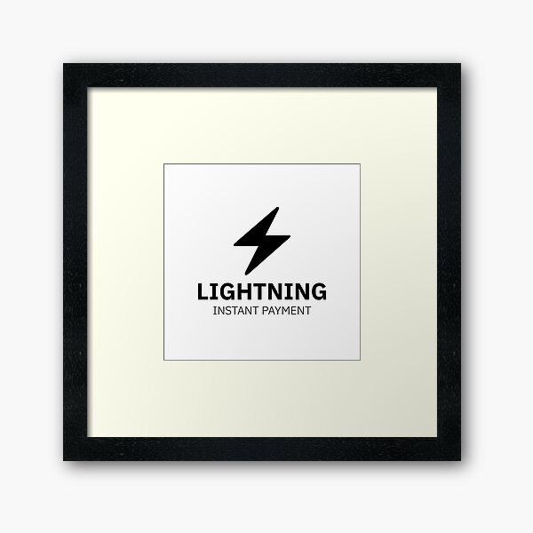 Artikel-Vorschau von Lightning Instant Payment - Pay with the Lightning Network (Bitcoin), designt und verkauft von NautilusMare.