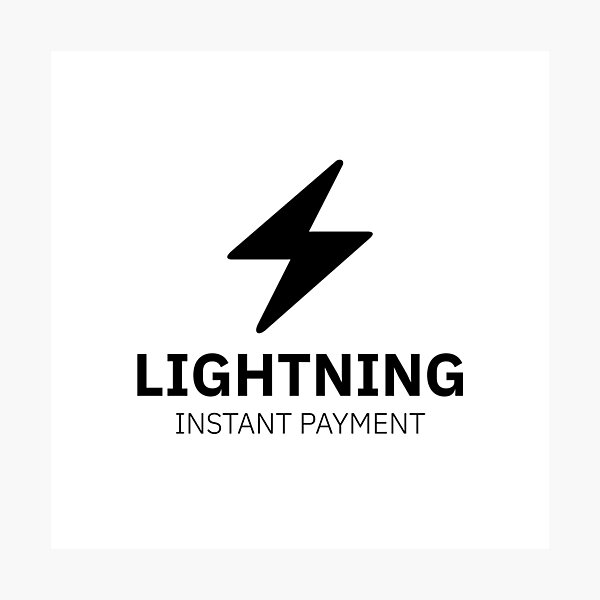 Artikel-Vorschau von Lightning Instant Payment - Pay with the Lightning Network (Bitcoin), designt und verkauft von NautilusMare.