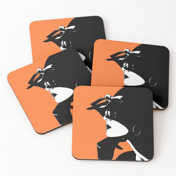 Item preview, Cafe Girl: Reflections (on orange) designed and sold by Brina Williamson.