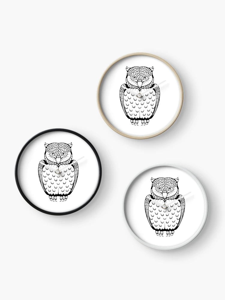 Thumbnail 3 of 4, Clock, owl designed and sold by Li-Bro.