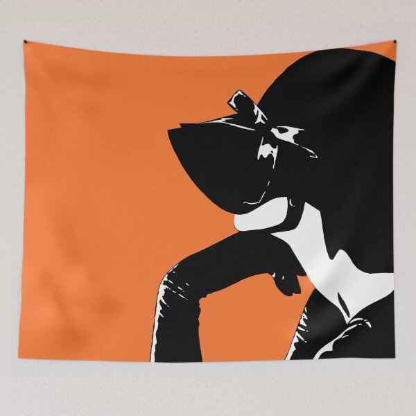 Item preview, Cafe Girl: Obscured (on orange) designed and sold by Brina Williamson.
