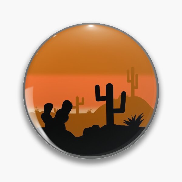 Item preview, Round Silhouettes Desert, Orange designed and sold by SariePhotograph.