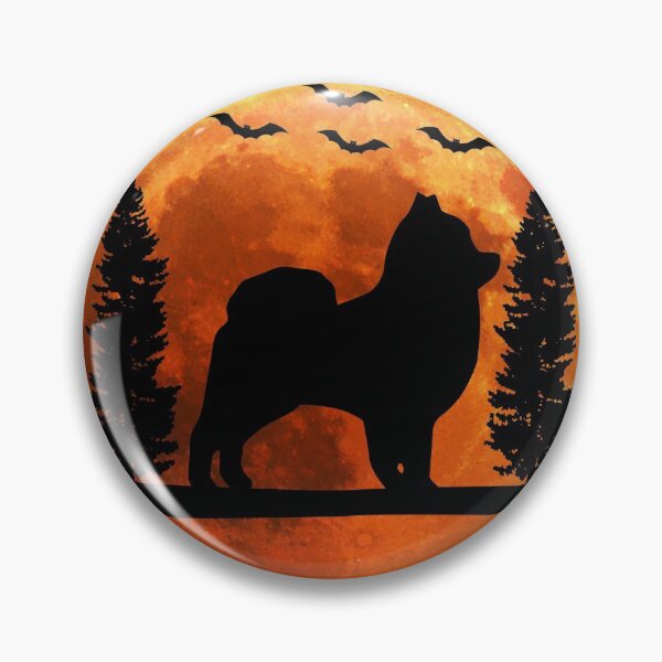 Artikelvorschau, pommersche hundeliebhaber mond pommersches halloween geschenk entworfen und verkauft von alaechamlal.