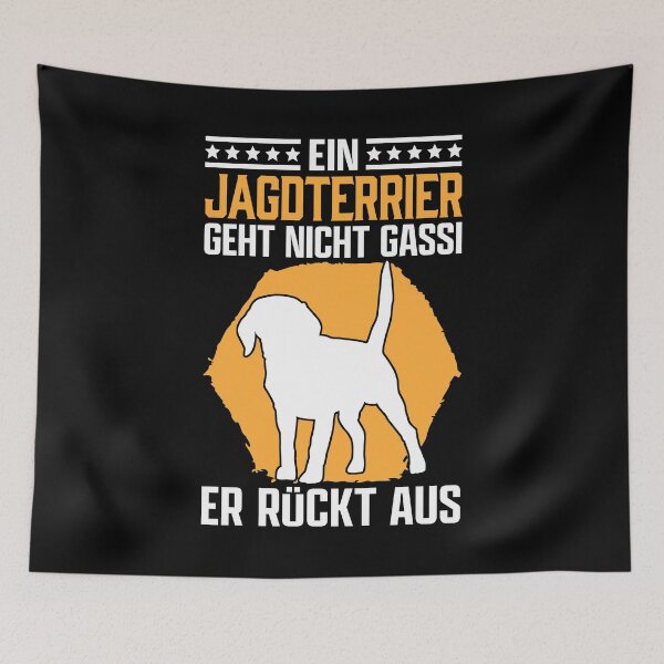 Artikelvorschau, Deutscher Jagdterrier Gassi gehen Jagdhund Spruch entworfen und verkauft von madgrfx.
