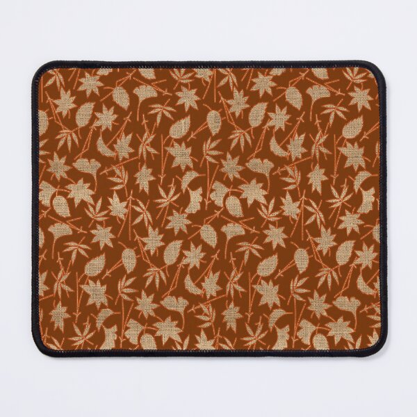 Item preview, Burlap Textured Autumn Leaves Seamless Pattern designed and sold by LashCreations.