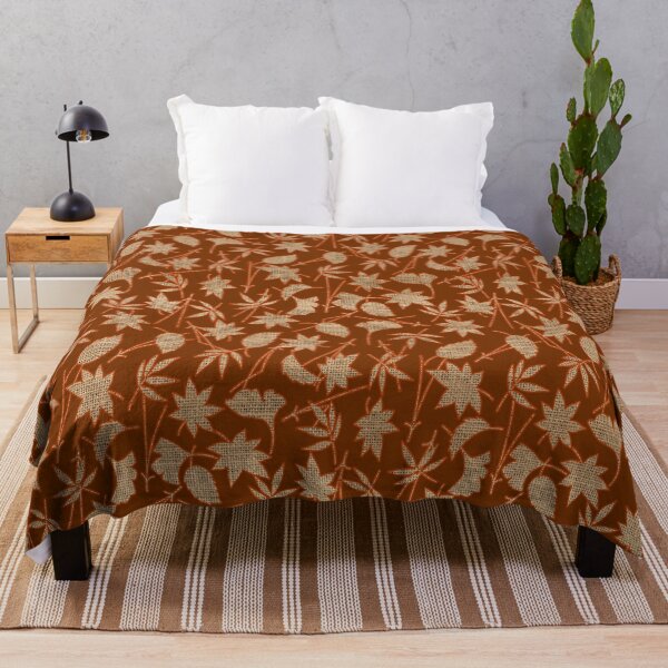 Item preview, Burlap Textured Autumn Leaves Seamless Pattern designed and sold by LashCreations.