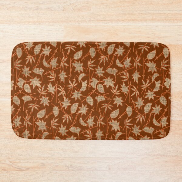 Item preview, Burlap Textured Autumn Leaves Seamless Pattern designed and sold by LashCreations.