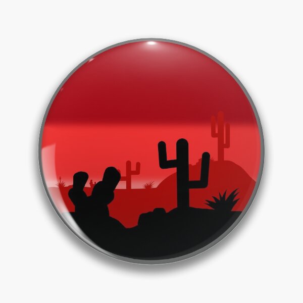 Item preview, Round Silhouettes Desert, Red designed and sold by SariePhotograph.