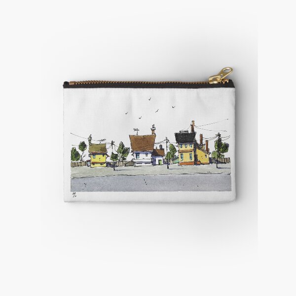 Item preview, Line and Wash watercolor street scene designed and sold by NilRochaArt.