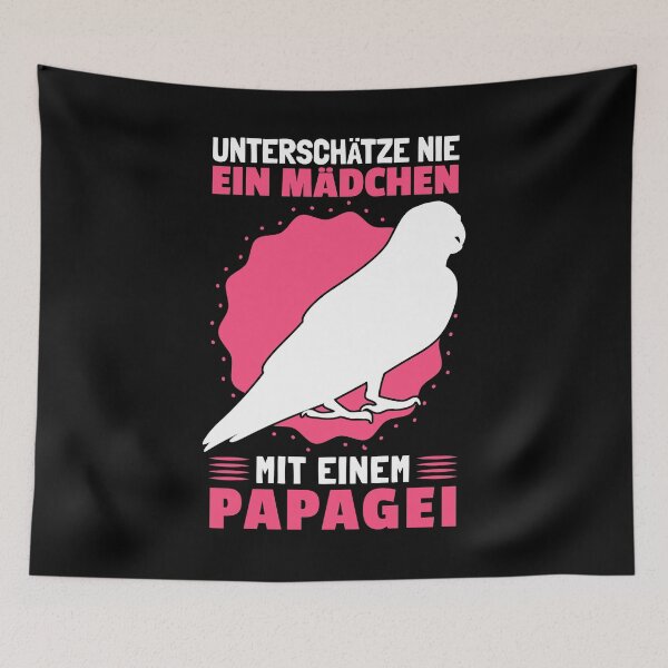 Item preview, Girl with African gray parrot bird parrot saying designed and sold by madgrfx.