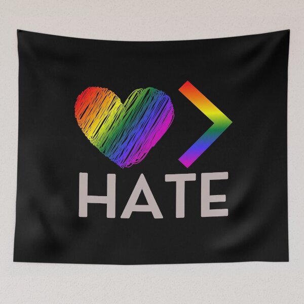 Item preview, Love is Greater Than Hate, Rainbow Heart designed and sold by ACC .