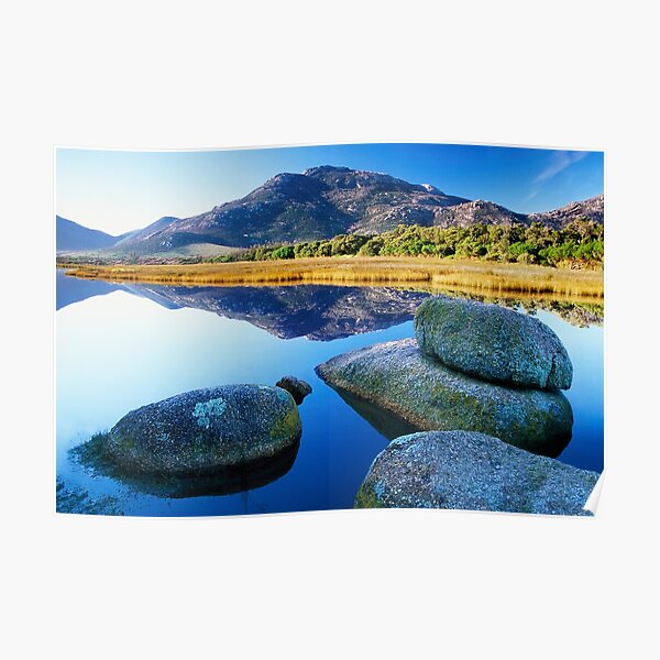 Tidal River Reflection Poster