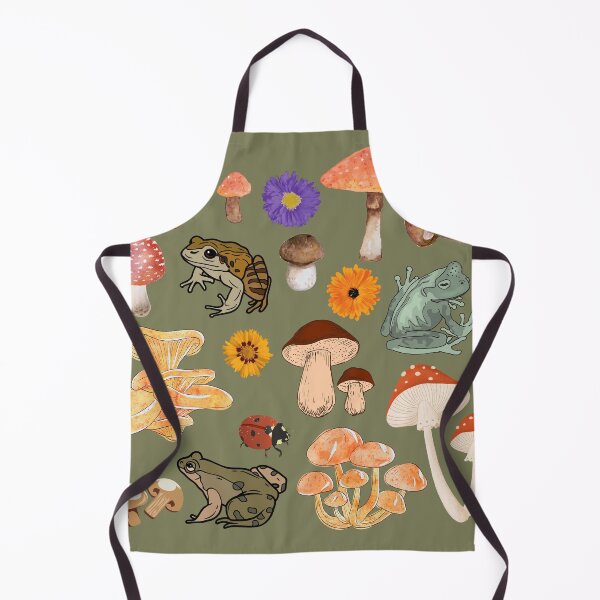 Item preview, Cottagecore Flowers, Frogs, Mushrooms, and Floral Pattern Collage designed and sold by MiaDelelai.