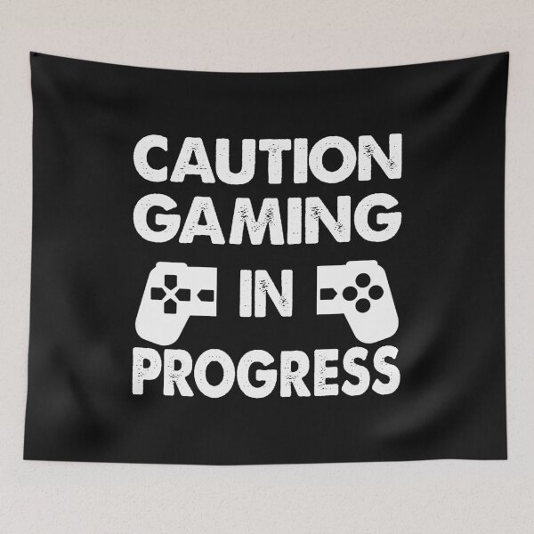 Item preview, Caution Gaming In Progress designed and sold by Bendthetrend.