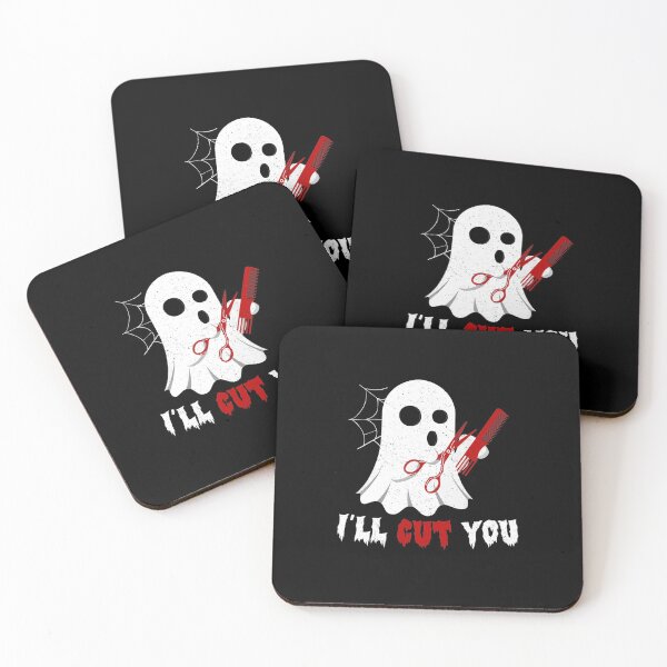 Item preview, I'll Cut You Hairstylist Halloween Ghost designed and sold by nguyenchimina.