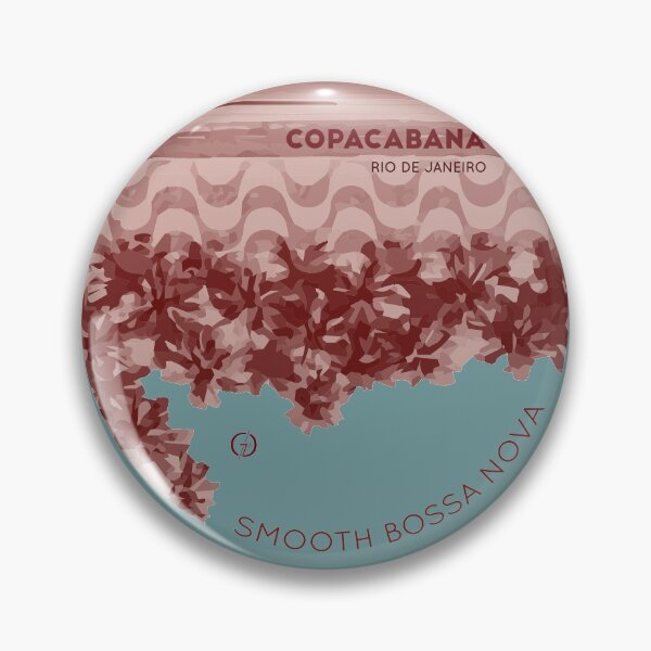Vintage Smooth Bossa Nova Copacabana Rio de Janeiro Pin