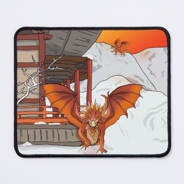 Item preview, Dragon at the Japanese shrine designed and sold by CuisineCat.