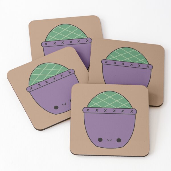 Item preview, Cute Kawaii Cactus In Purple Pot designed and sold by KawaiiByDice.
