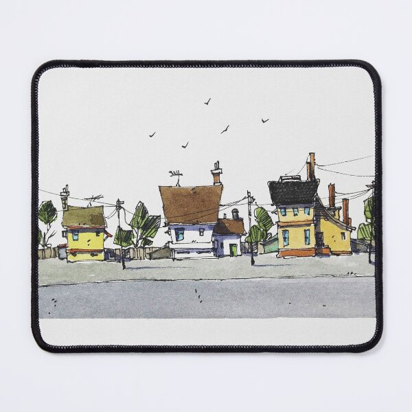 Item preview, Line and Wash watercolor street scene designed and sold by NilRochaArt.