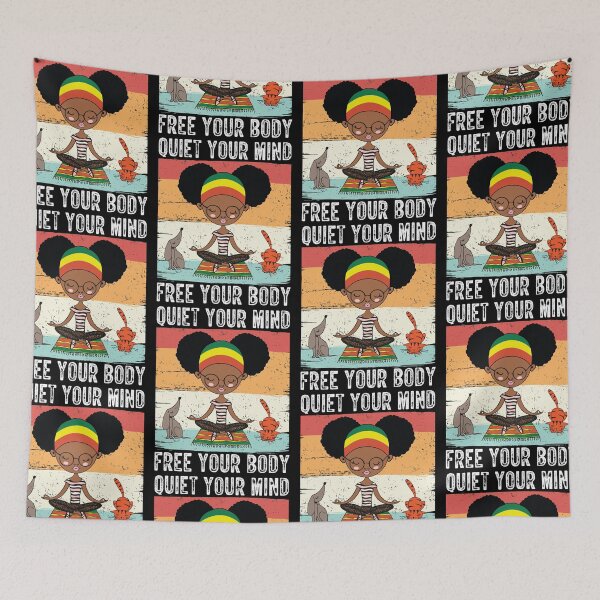 Item preview, Quiet Your Mind Free Your Body Yoga Retro Vintage designed and sold by GravitiTees.