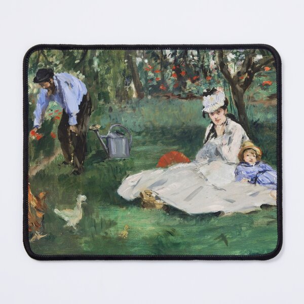 Item preview, The Monet Family in Their Garden at Argenteuil (1874) painting by Édouard Manet designed and sold by Designedbysm.