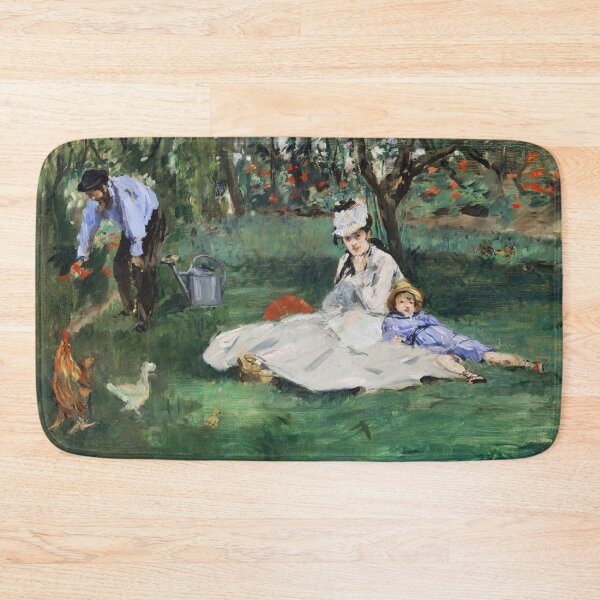 Item preview, The Monet Family in Their Garden at Argenteuil (1874) painting by Édouard Manet designed and sold by Designedbysm.