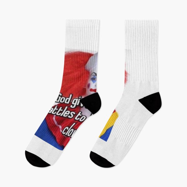 Item preview, god gives his funniest battles to his silliest clowns designed and sold by Mr. Meatball.