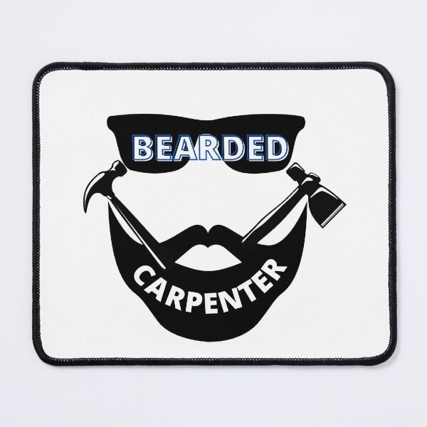 Item preview, BEARDED CARPENTER BLUE TEXT designed and sold by wildwhimsical.