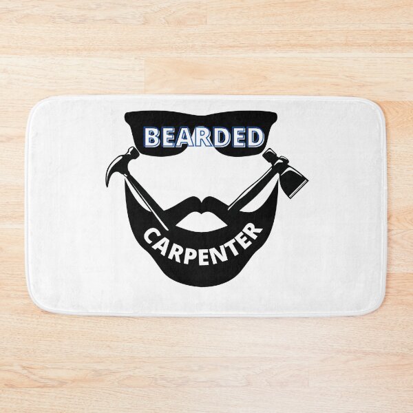 Item preview, BEARDED CARPENTER BLUE TEXT designed and sold by wildwhimsical.