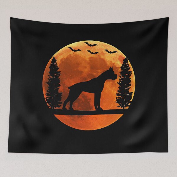 Item preview, boxer dog lovers moon boxer Halloween gift designed and sold by alaechamlal.
