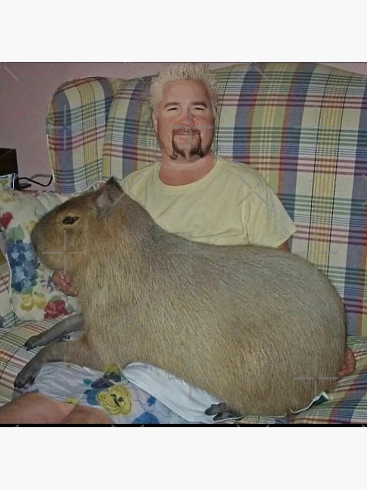guy fieri with capybara Poster