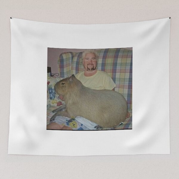 Item preview, guy fieri with capybara designed and sold by Mr. Meatball.