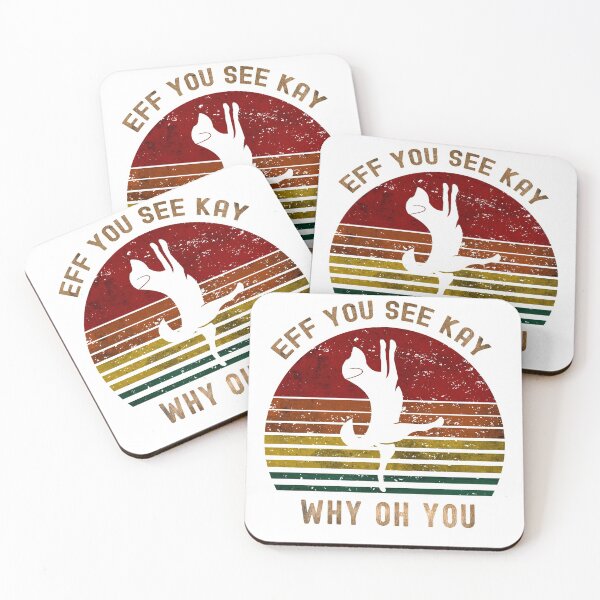 Item preview, Eff You See Kay Why Oh You Dog Yoga Pose Retro Vintage Design designed and sold by adamtepl.