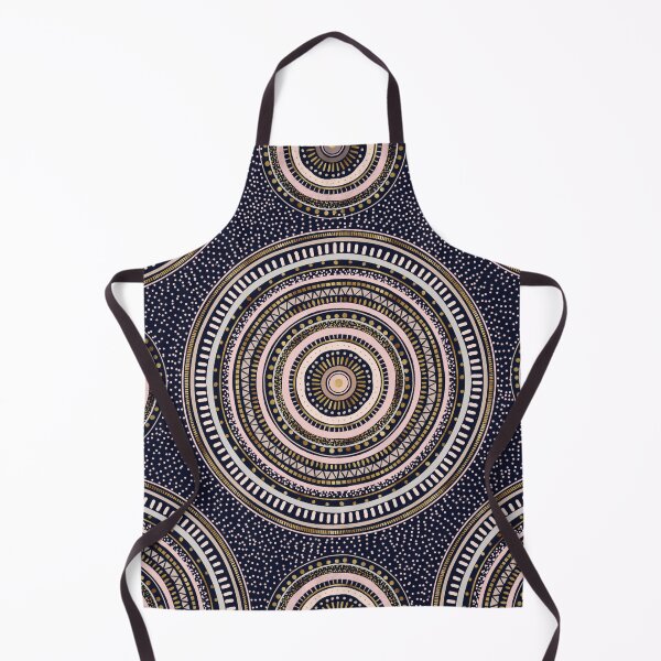 Item preview, Gold Pink Geometric Doodles Blue Mandala designed and sold by NdesignTrend.